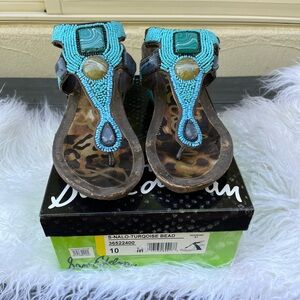 Sam Edelman size 10 Turquoise bead Sandal
